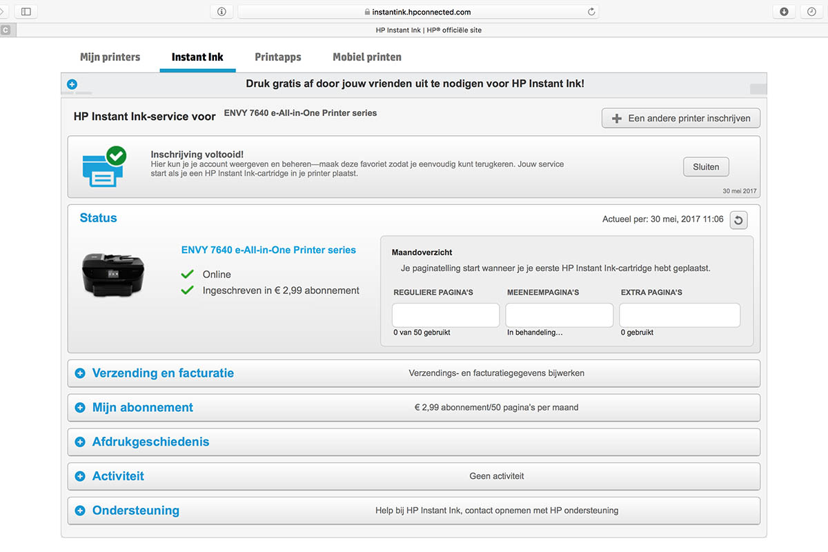 Hp Instant Ink Abonnement Consumentenbond